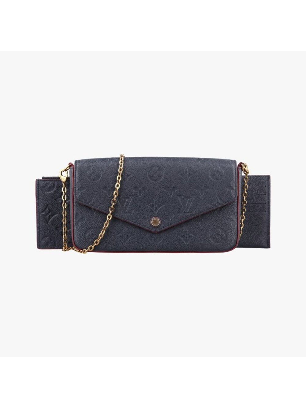 Louis Vuitton Pochette Felicie Marine Rouge Monogram Empreinte